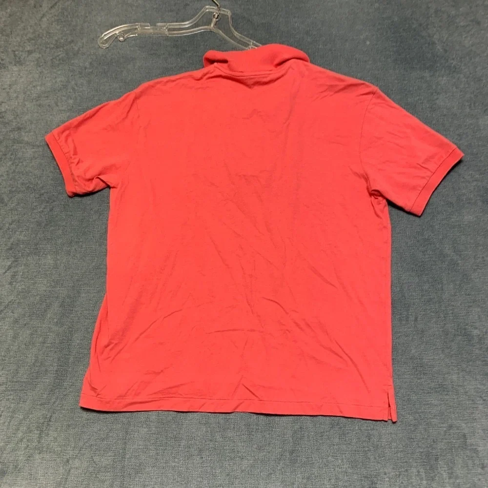 Ralph Lauren Polo Sport Shirt Mens Large Orange Cotton Golf Performance 1/4 Zip